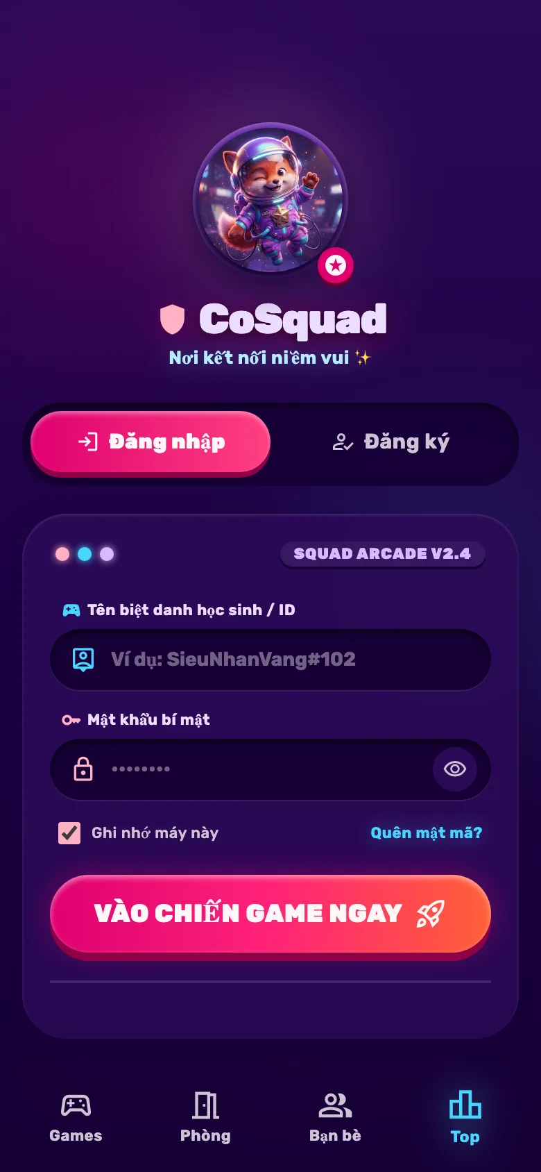 Đăng nhập CoSquad