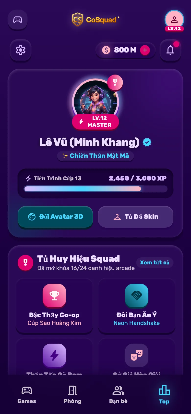 Hồ sơ & huy hiệu